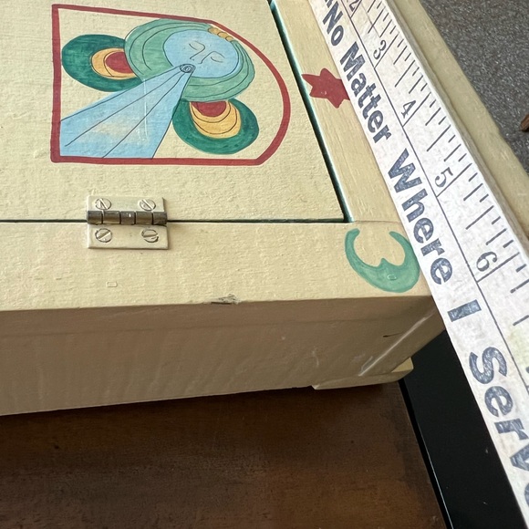 Wooden Key Chest Hand Painted by Good as Old Moon and Sun design - Picture 12 of 13